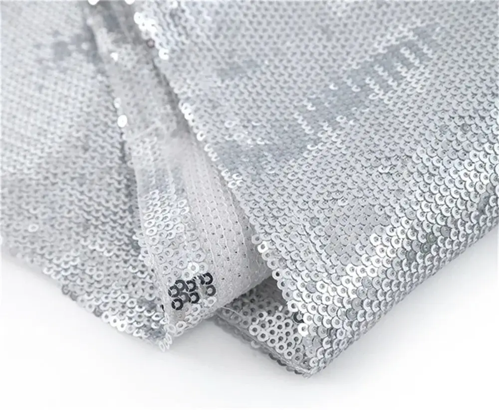 Silver prom dresses: Backless, sleeveless mermaid gown with glitter sequins - Image 5