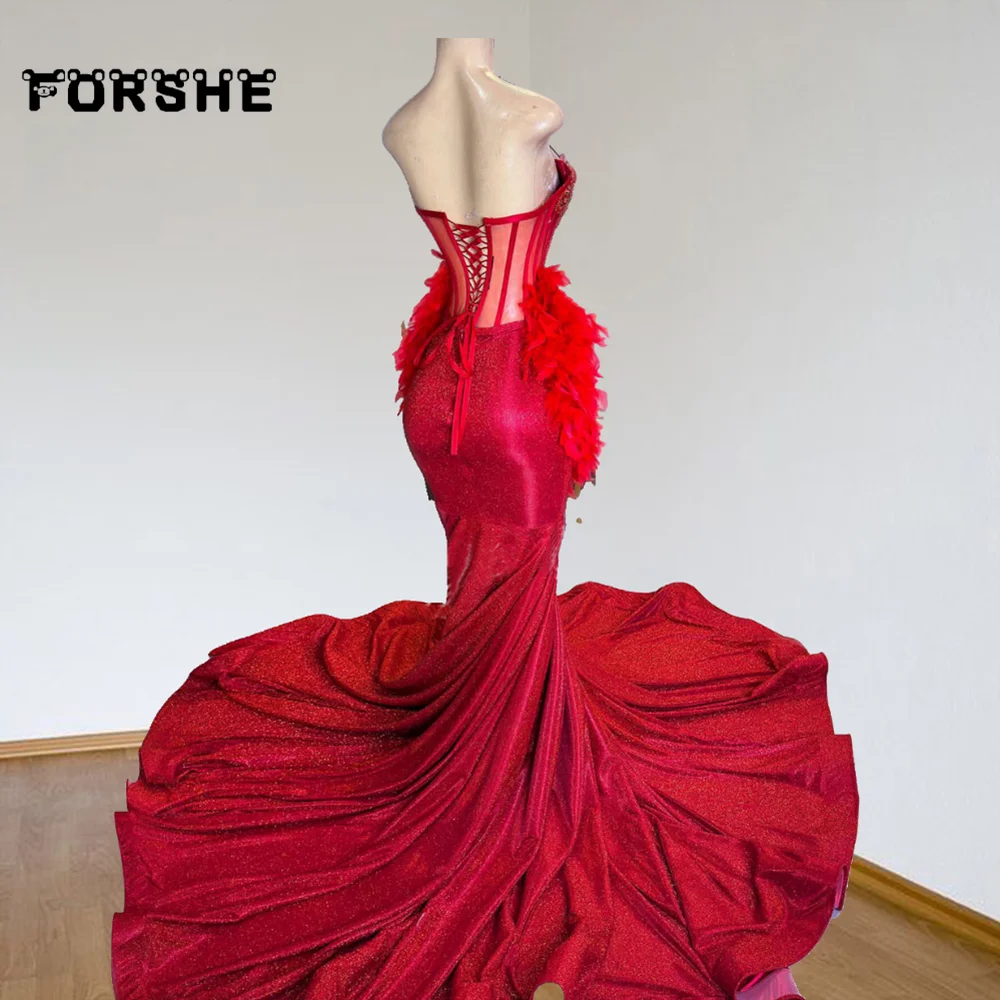 Silver Prom Dresses Sparkly Mermaid Crystals Evening Gown Party Wear Customized - Image 4