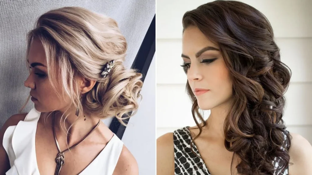 Best Hair and Makeup Styles for Silver V-Neck and Halter Dresses